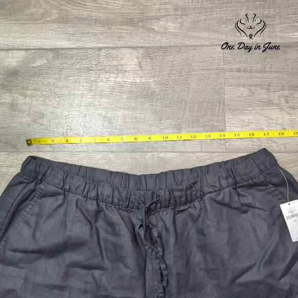 Gap Drawstring Linen Wide Leg Cargo Pants Size XL - Picture 3 of 6